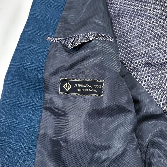 Pierre Loren Willie 52R Blue Men's Sport Coat Blazer Superior 150s 2-Button - Picture 3 of 7